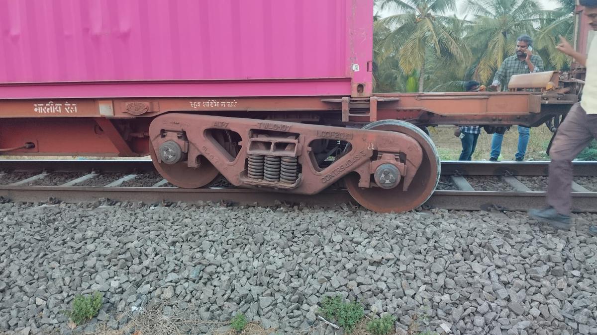 Containers fall off goods train in Haryana's Karnal, rail traffic affected